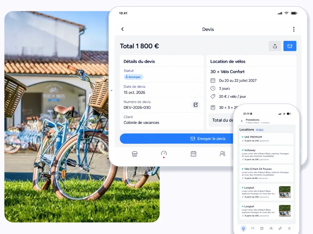 Presupuesto Shaker de alquiler de bicicletas para un grupo