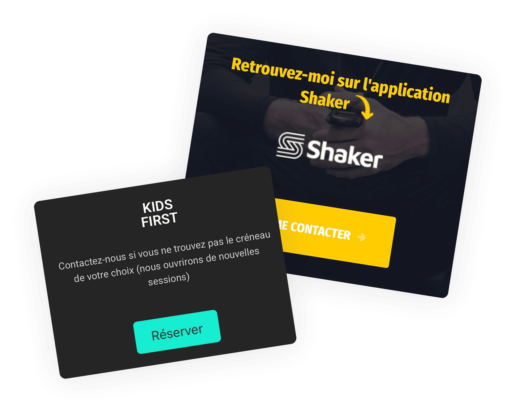 Branded app screen in Shaker
