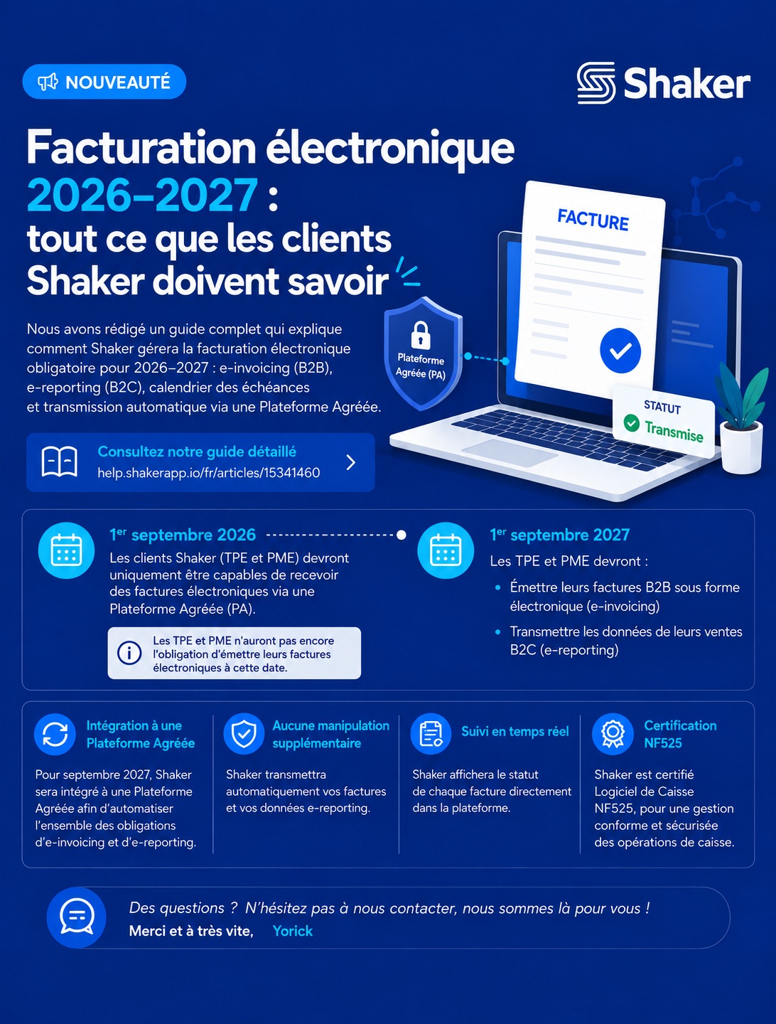Electronic Invoicing: Deadlines and Shaker Support